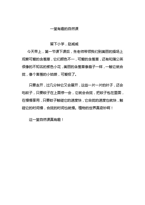 三年级作文--有趣的自然课