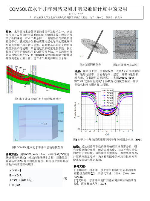 COMSOL在水平井阵列感应测井响应数值计算中的应用
