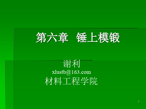 锻造工艺与模具设计-锤上模锻