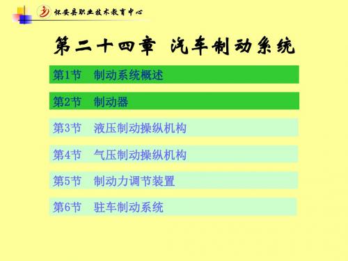制动系统 1-制动系概述