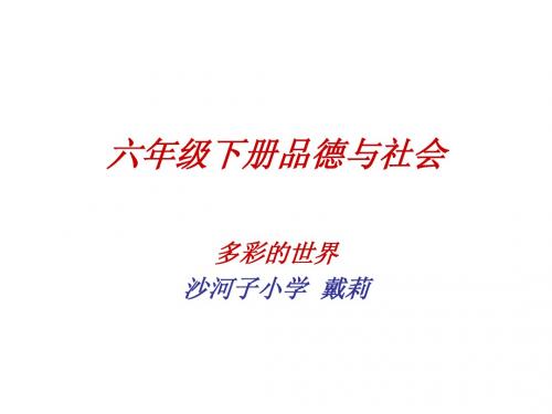 六年级品社第二课多彩的世界