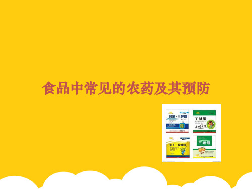 食品中常见的农药残留及其毒性ppt实用资料