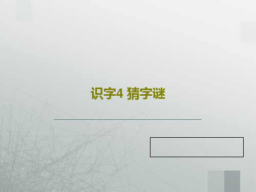 识字4 猜字谜共45页