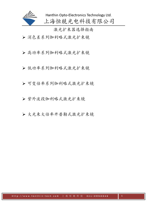 激光扩束镜选择指南