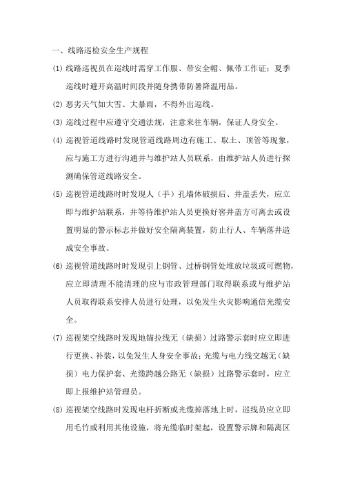 线路巡检和故障处理