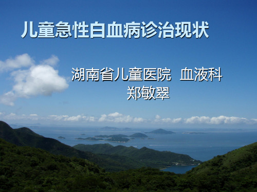10年白血病诊治现状-汇报汇总
