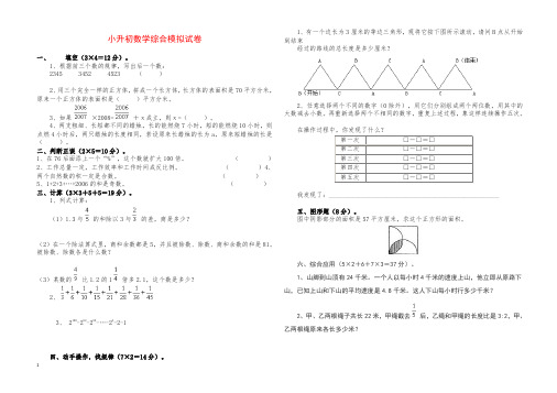 (精编)2019苏教版小升初数学模拟试卷及答案