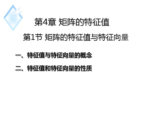概率论与数理统计4-1矩阵的特征值与特征向量