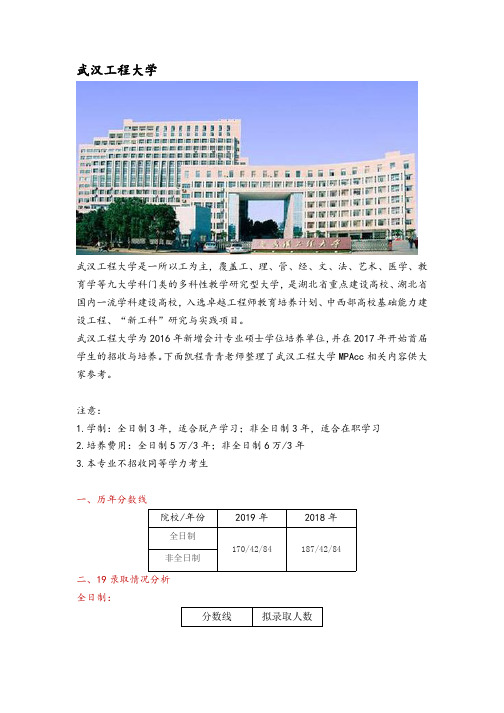 湖北省会计硕士(MPAcc)院校分析—武汉工程大学
