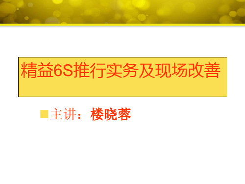 精益6S推行实务及现场改善培训讲义(PPT 225页)
