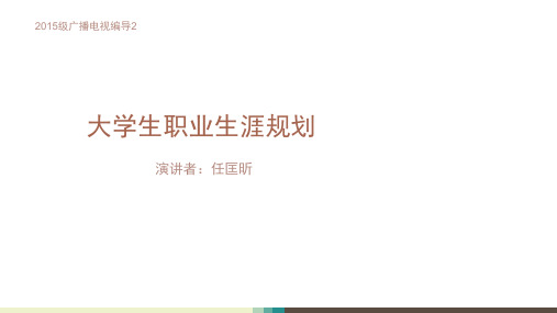 大学生职业生涯规划 ppt课件