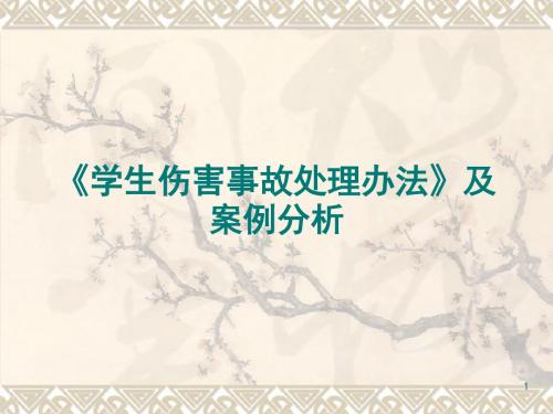 《学生伤害事故处理办法》及案例分析