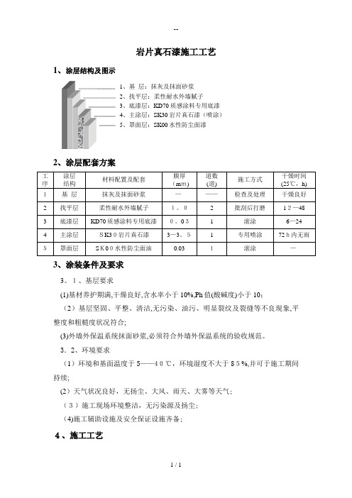 岩片真石漆施工工艺