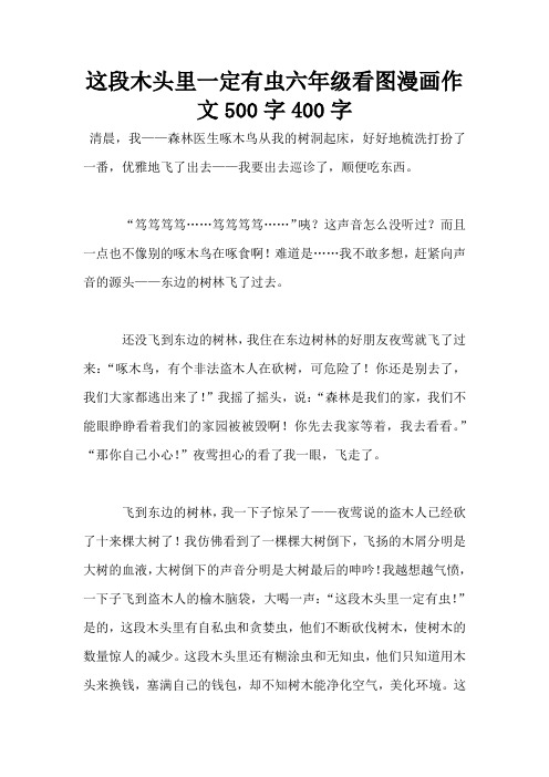 这段木头里一定有虫六年级看图漫画作文500字400字