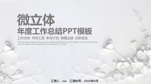 微粒体年度工作总结【PPT模板】