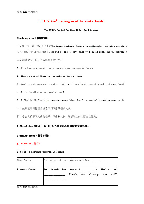 精品K12学习九年级英语全册Unit5You’resupposedtoshakehandsTheFi
