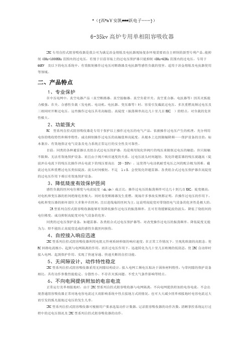 6-35KV高炉专用单相阻容吸收器  防护电容阻尼电阻