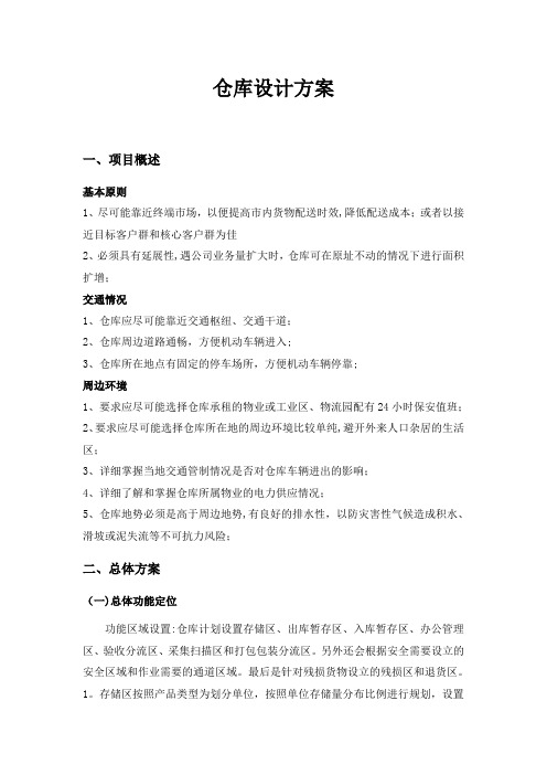 仓库设计方案【范本模板】
