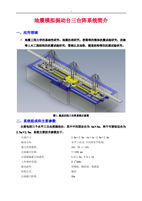 福州大学地震模拟振动台三台阵