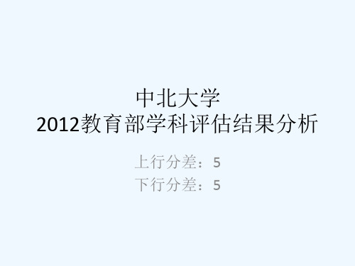 五分分差内-中北大学2012年教育部学科评估结果分析