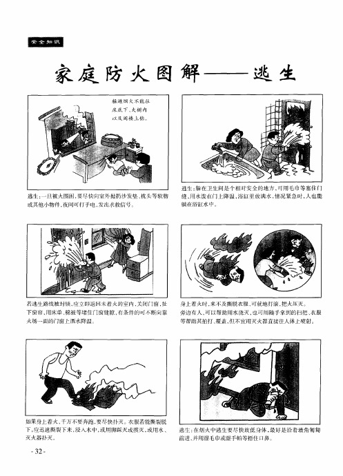 家庭防火图解——逃生