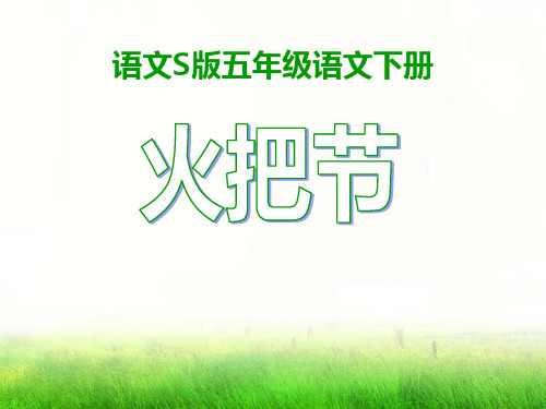 《火把节》S版五年级语文下册课件PPT(3篇)