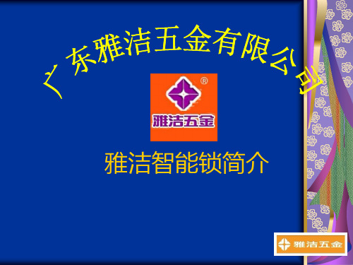雅洁智能锁PPT课件