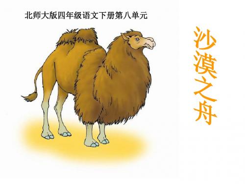 北师大小学语文四年级下《八 舟船：沙漠之舟》 优质课ppt课件_0
