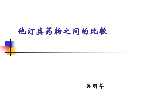 他汀类药物之间的比较 ppt课件