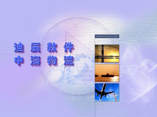 中海迪辰物流系统课件(PPT31张)
