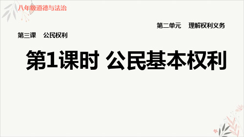 《公民基本权利》部编版ppt优秀课件