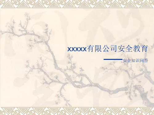 安全教育——安全知识问答ppt课件