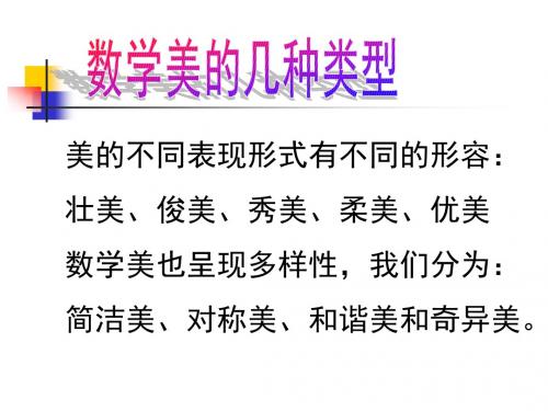 数学美的几种类型