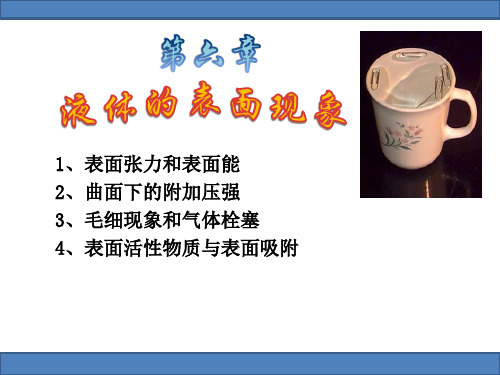 医用物理课件：第6章液体的表面现象