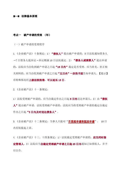 CPA 经济法知识点
