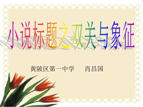 小说标题之双关与象征