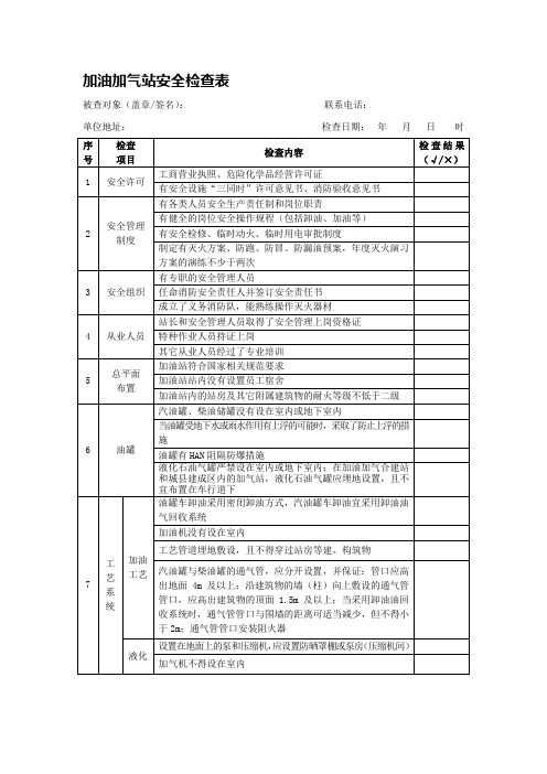 3加油加气站安全检查表