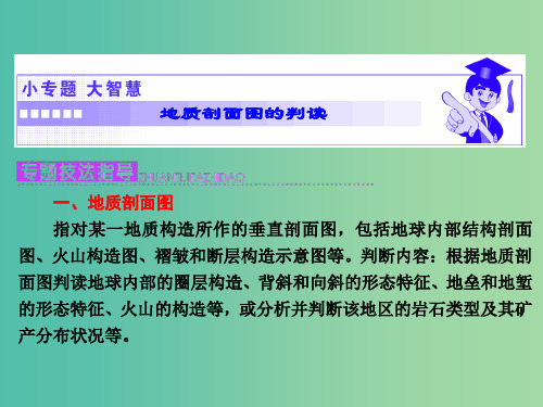 高中地理第二单元从地球圈层看地理环境小专题大智慧地质剖面图的判读课件鲁教版