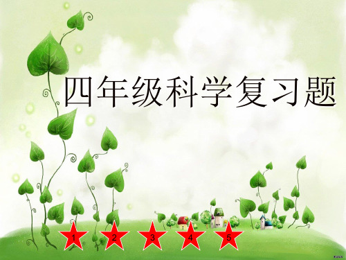 新教科版四年级科学下册复习  PPT课件PPT课件