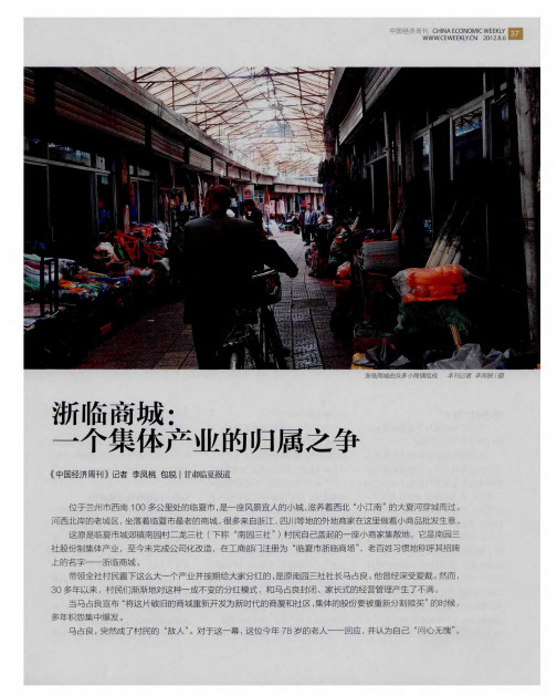 浙临商城：一个集体产业的归属之争