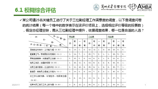 模糊综合评估层次分析法