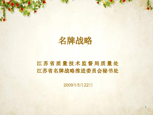 名牌战略概述(ppt 40页)