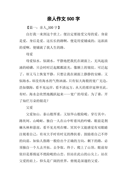 亲人作文500字