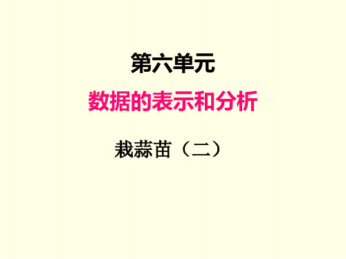 四年级下册数学课件(北师版)栽蒜苗 二