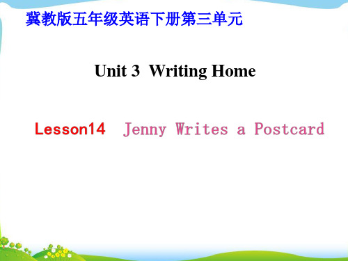 冀教版五年级英语下册第3单元单元《Lesson 14》