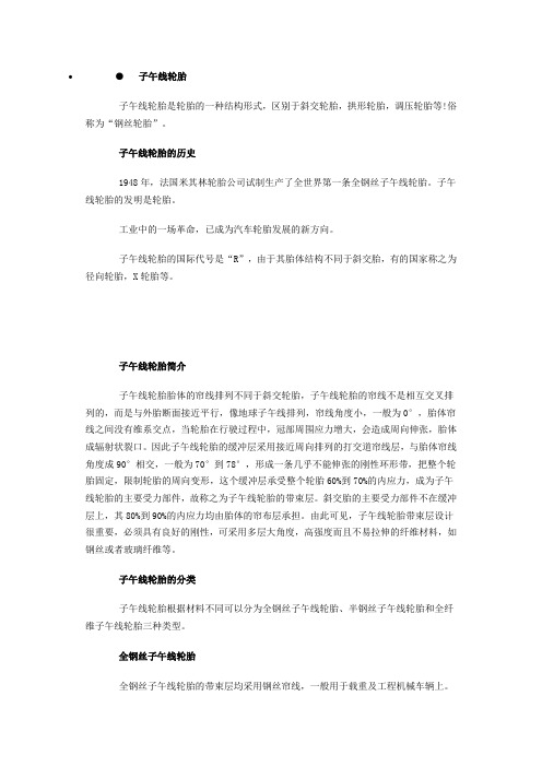 子午线轮胎介绍)