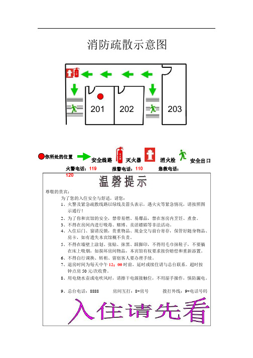 消防疏散通道-温馨提示