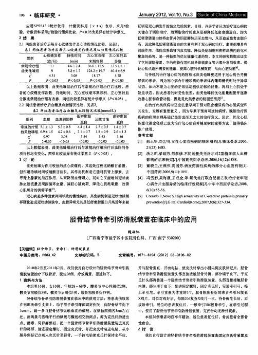 胫骨结节骨牵引防滑脱装置在临床中的应用