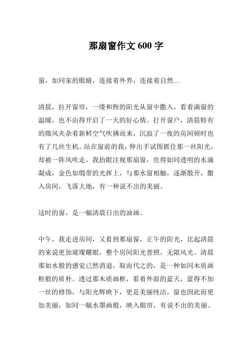 那扇窗作文600字