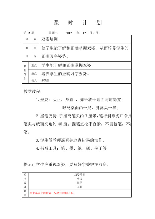 双姿培训